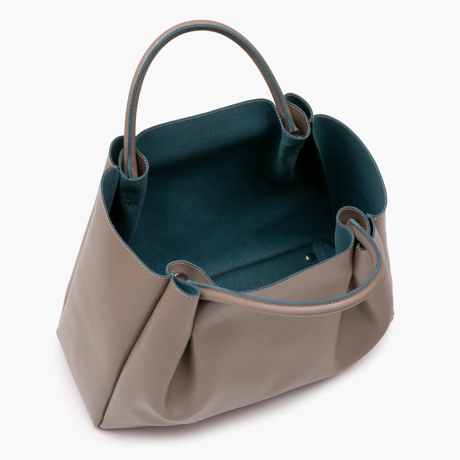 Amalfi Large Leather Tote Bag - Fango
