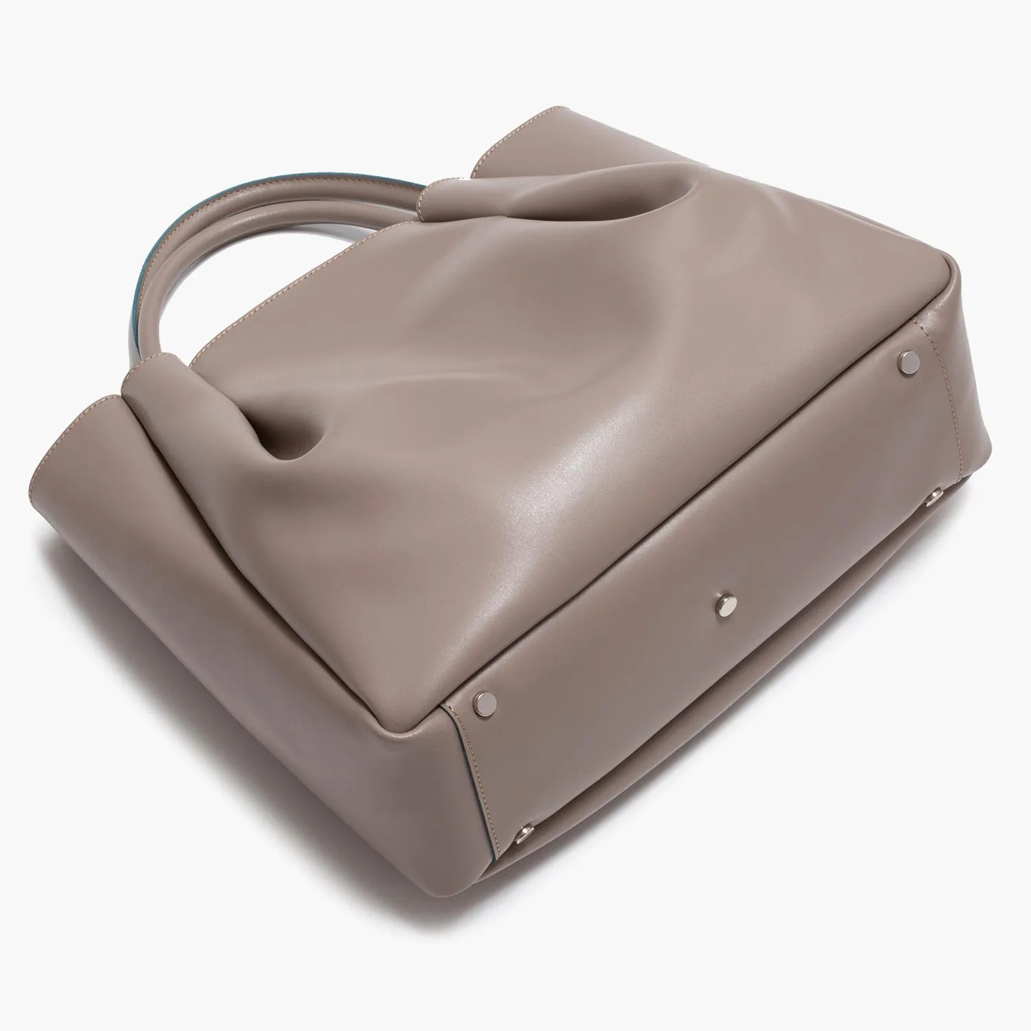 Amalfi Large Leather Tote Bag - Fango