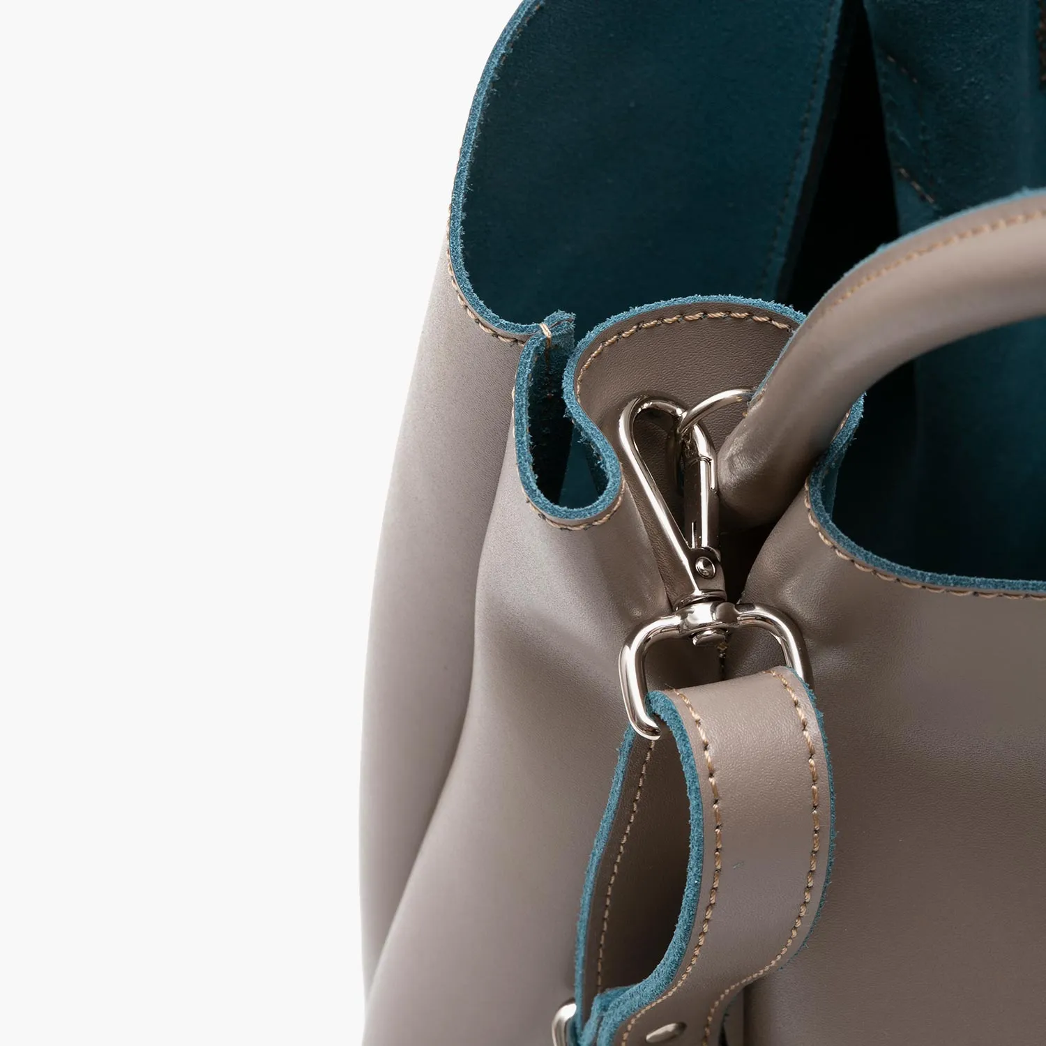 Amalfi Large Leather Tote Bag - Fango