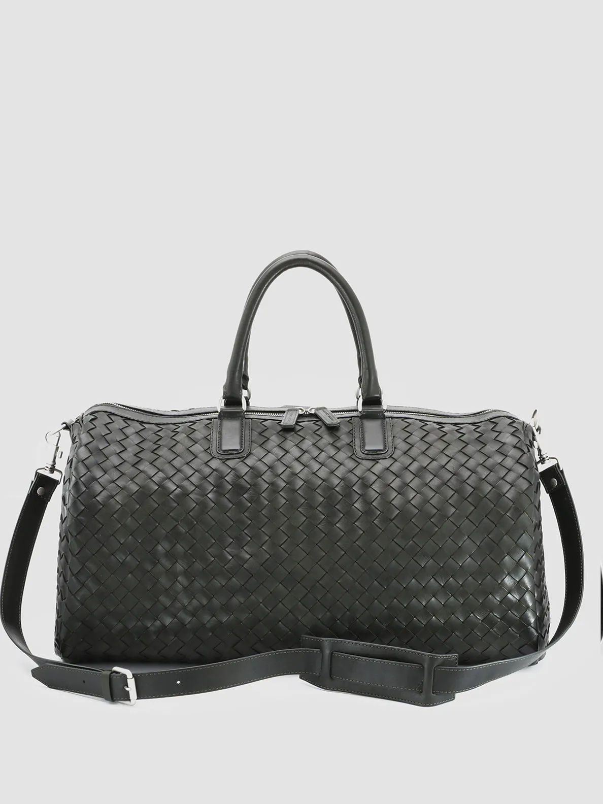ARMOR 01 - Green Woven Leather Weekender