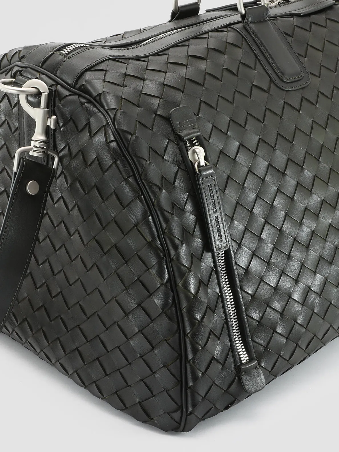 ARMOR 01 - Green Woven Leather Weekender