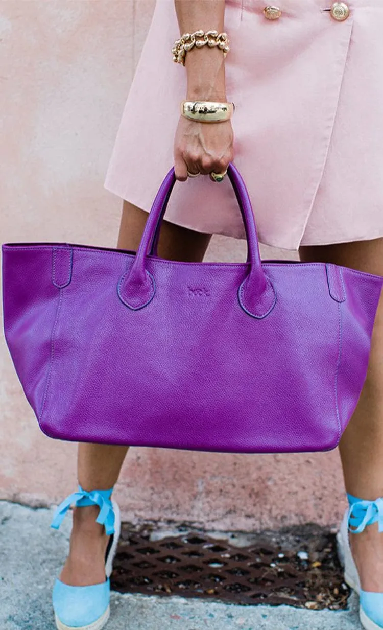 Beck Medium Classic Tote - Mere - Deep Purple