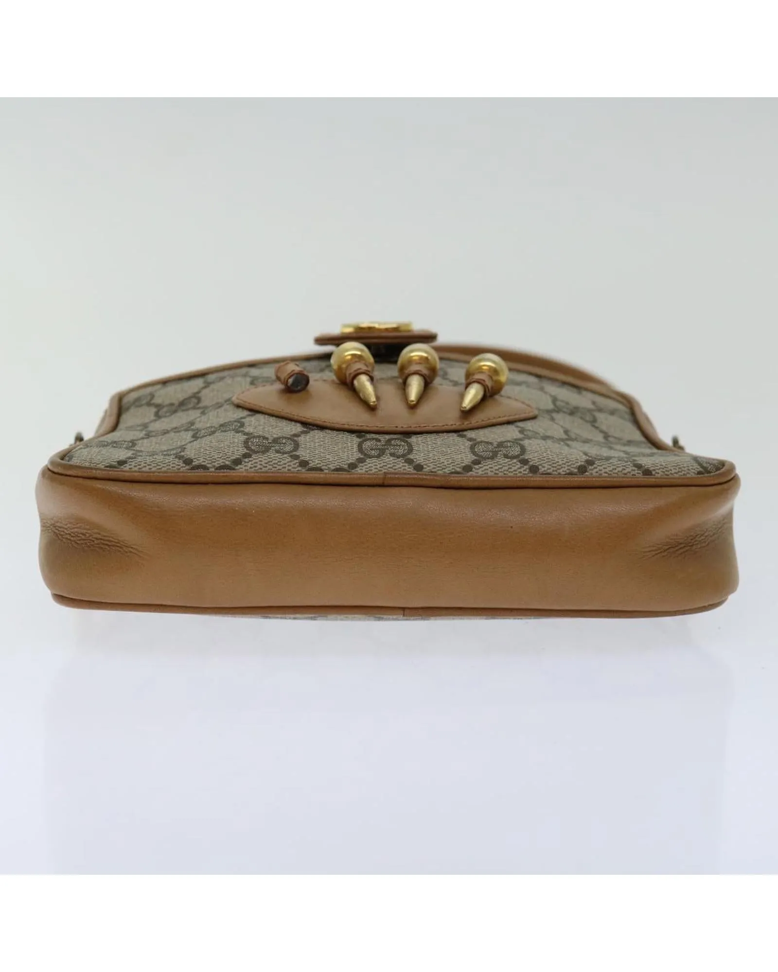 Beige GG Supreme Shoulder Bag with Shoulder Strap