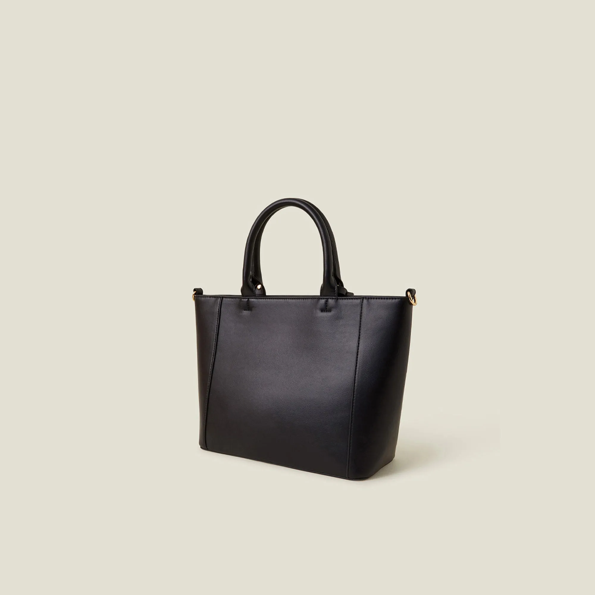 Black Monica Faux Leather Handbag