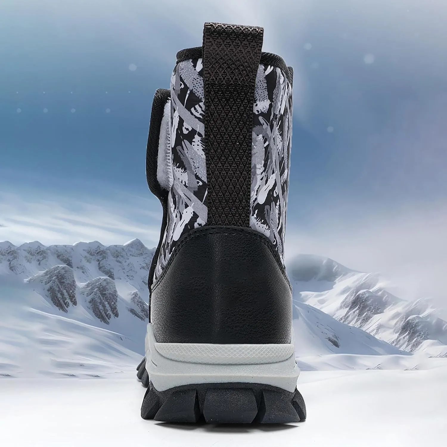 Boys Toddler Snow Boots Waterproof Resistant Winter Shoes Girls Fuzzy Boots Size 13.5 Waterproof Toddler Shoes