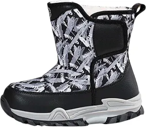 Boys Toddler Snow Boots Waterproof Resistant Winter Shoes Girls Fuzzy Boots Size 13.5 Waterproof Toddler Shoes