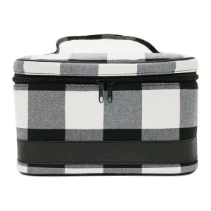 Buffalo Check Train Case - Black/White