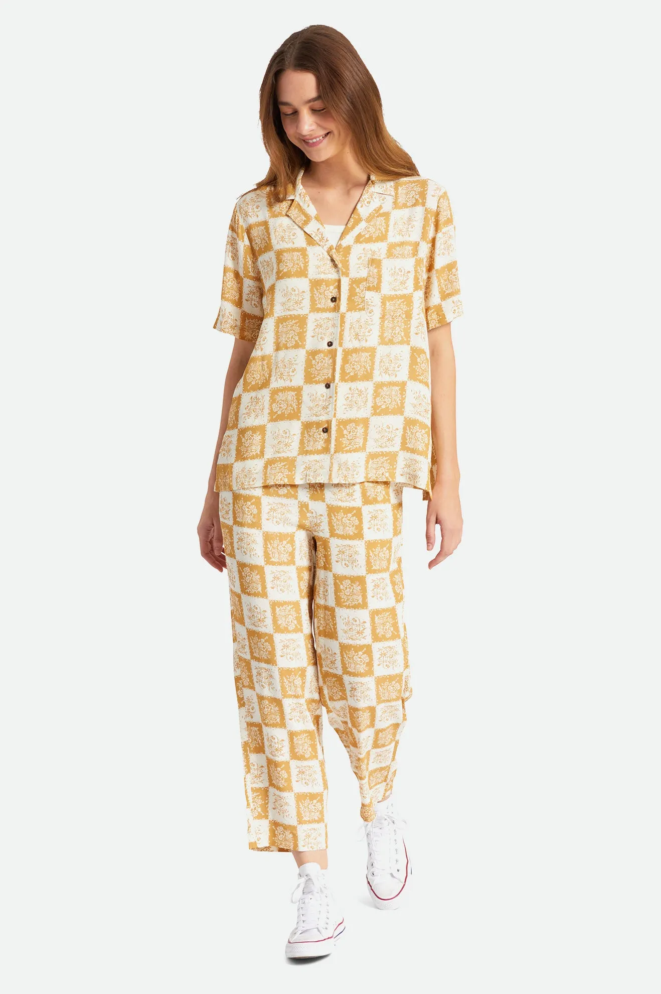 Bunker Patchwork Boyfriend S/S Woven  - Medal Bronze