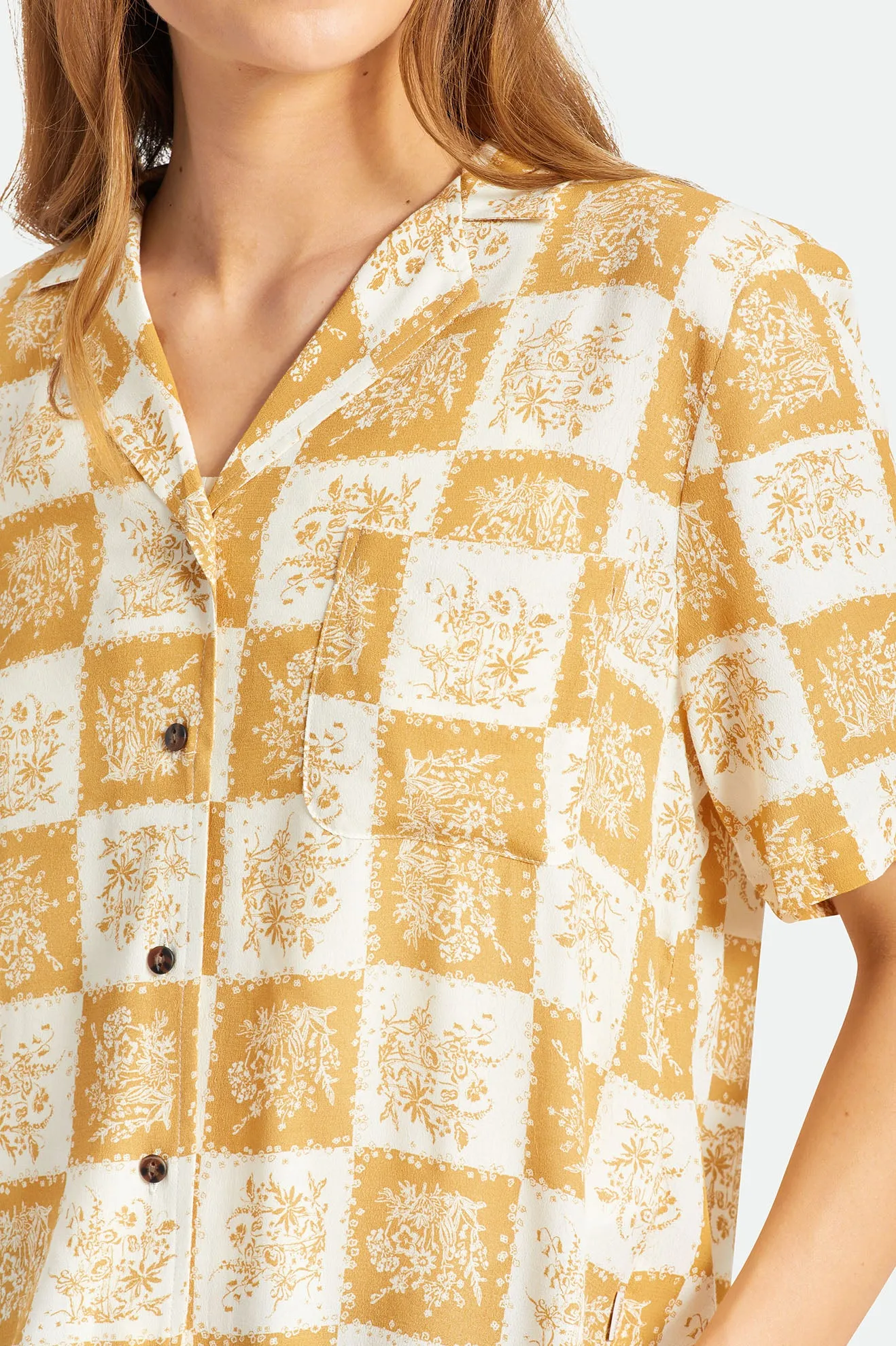 Bunker Patchwork Boyfriend S/S Woven  - Medal Bronze