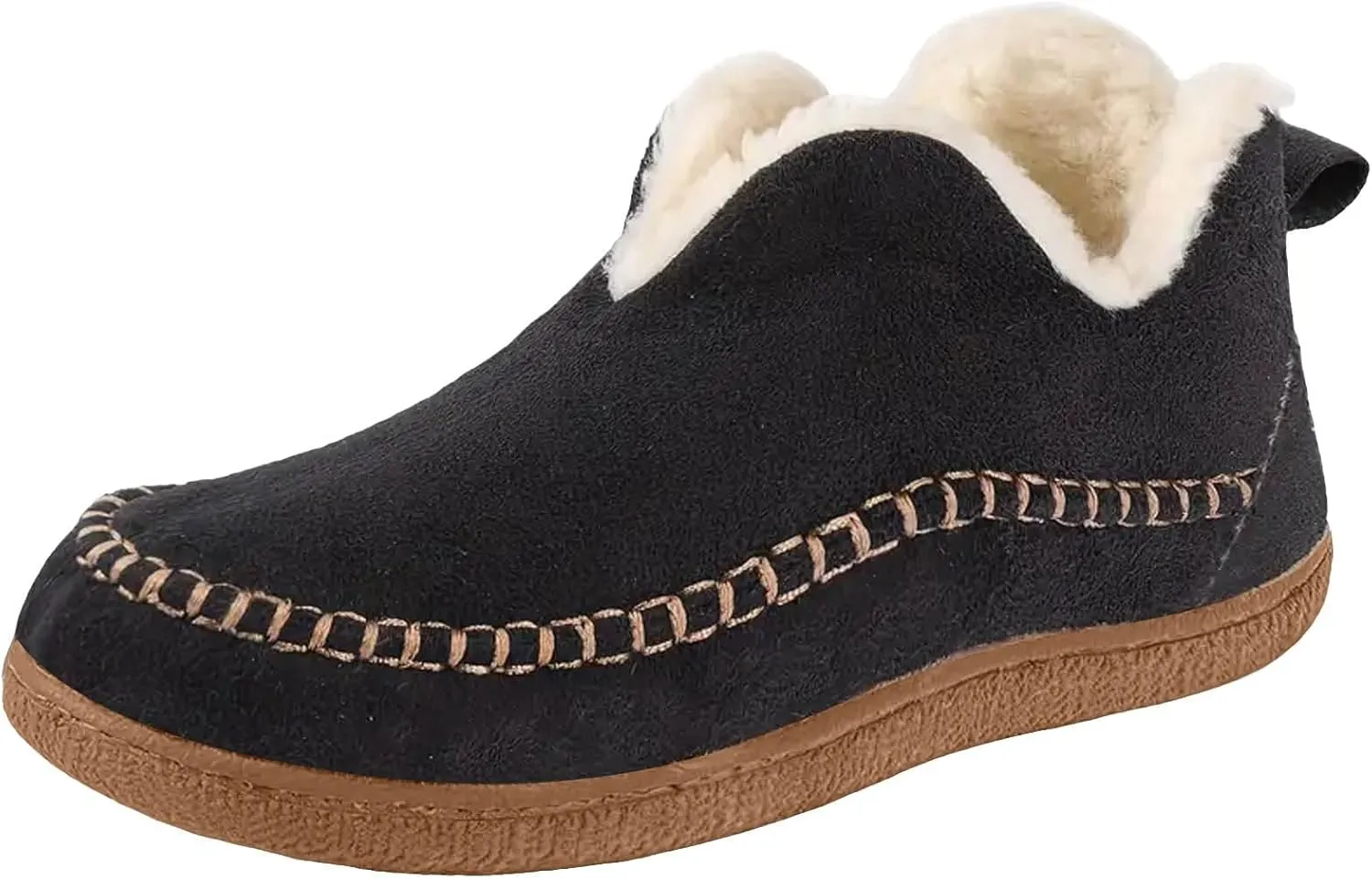 Cathalem Ankle Boots for Women Moccasin Slipper Ladies Warm Winter Indoor Outdoor House Shoes with Memory Foam