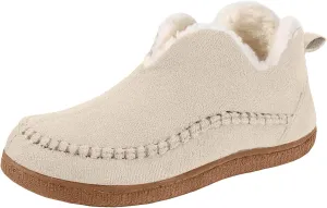 Cathalem Ankle Boots for Women Moccasin Slipper Ladies Warm Winter Indoor Outdoor House Shoes with Memory Foam