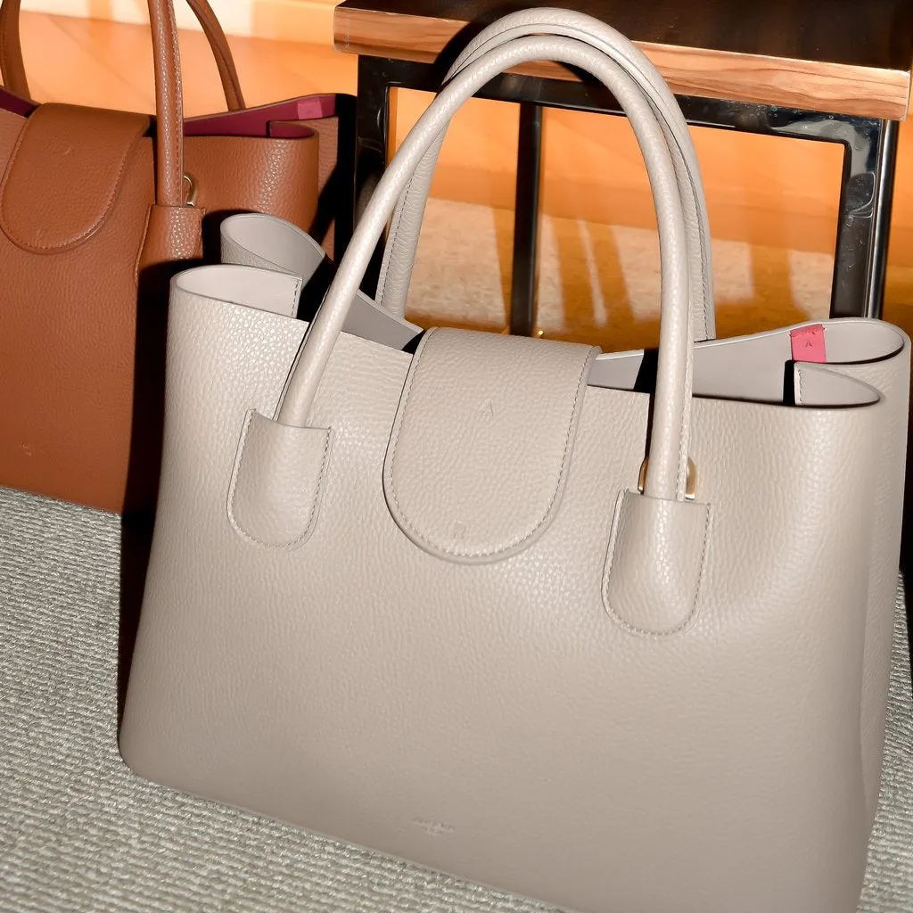 Cher Tote 20 Crossbody with Signet in Light Mud Grey