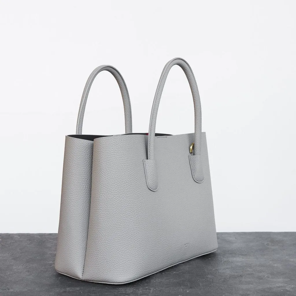 Cher Tote with Signet in Light Grey