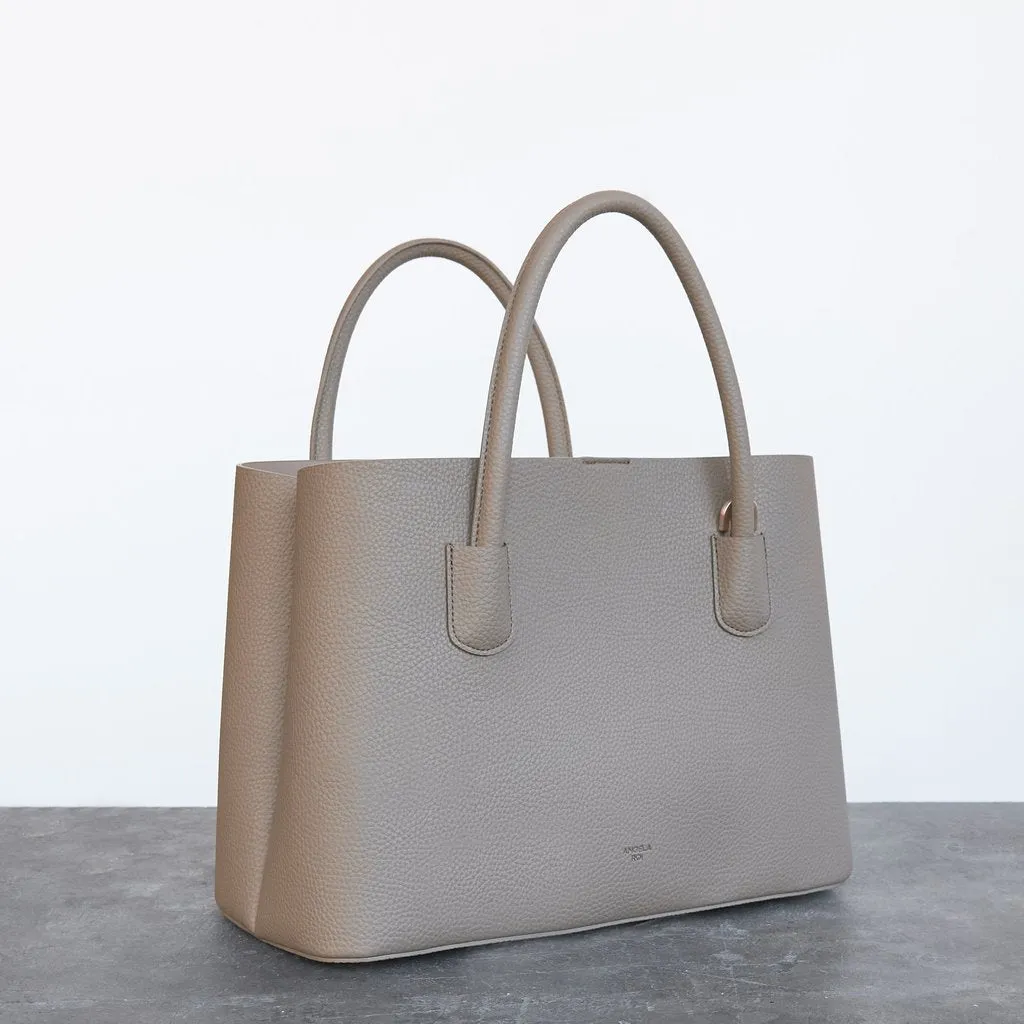 Cher Tote with Signet in Light Mud Grey