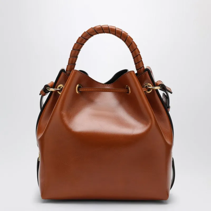Chloé Marcie Bucket Bag In Clay-Coloured Leather Women