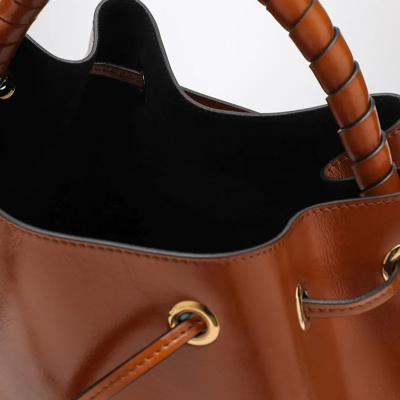 Chloé Marcie Bucket Bag In Clay-Coloured Leather Women