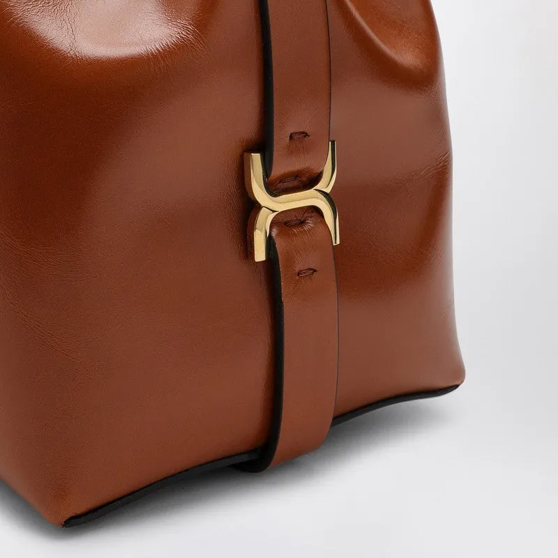 Chloé Marcie Bucket Bag In Clay-Coloured Leather Women
