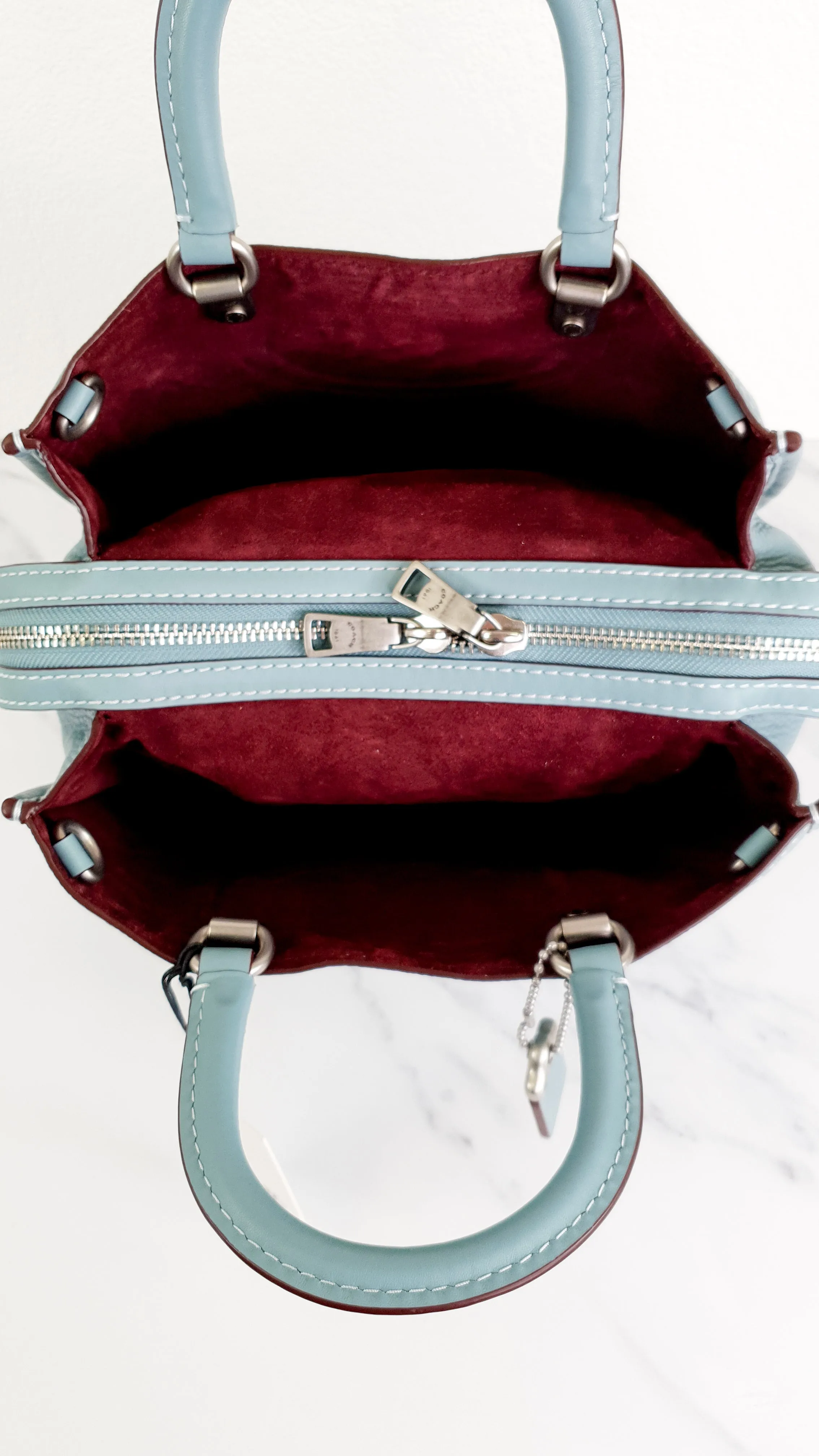 Coach 1941 Rogue 31 in Steel Blue with Nickel Silver Hardware - Shoulder Bag Satchel - Coach 38124