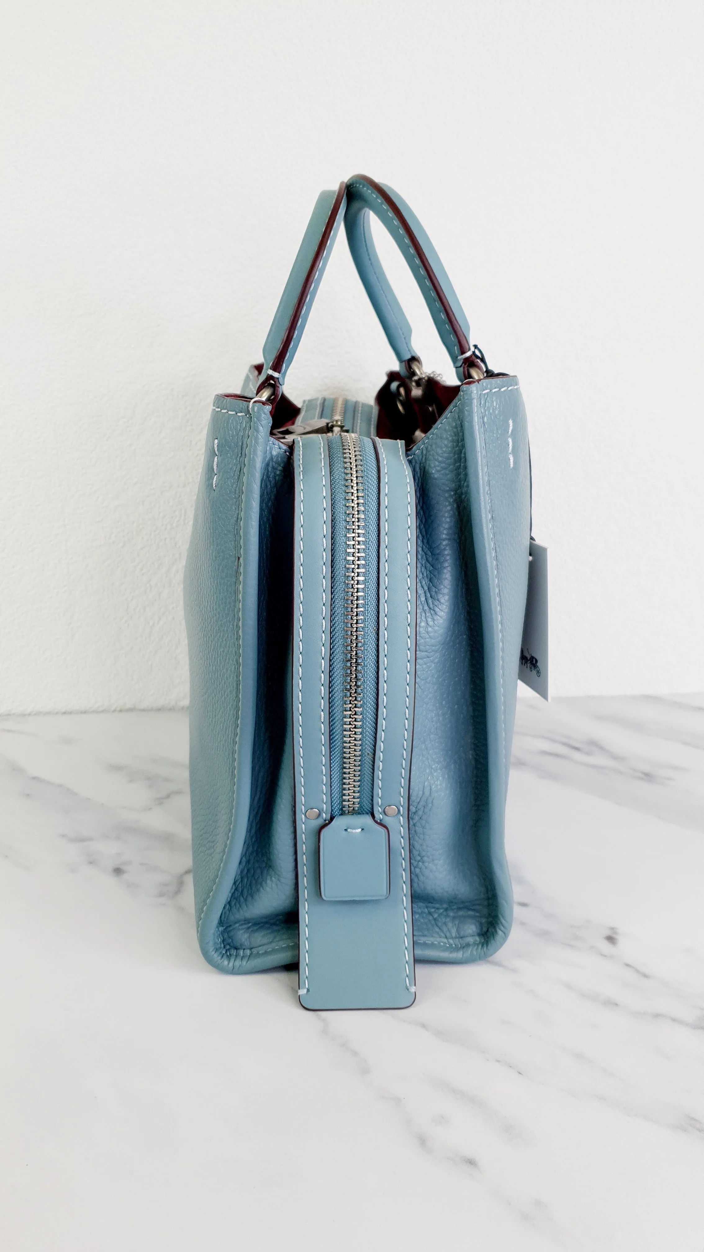 Coach 1941 Rogue 31 in Steel Blue with Nickel Silver Hardware - Shoulder Bag Satchel - Coach 38124