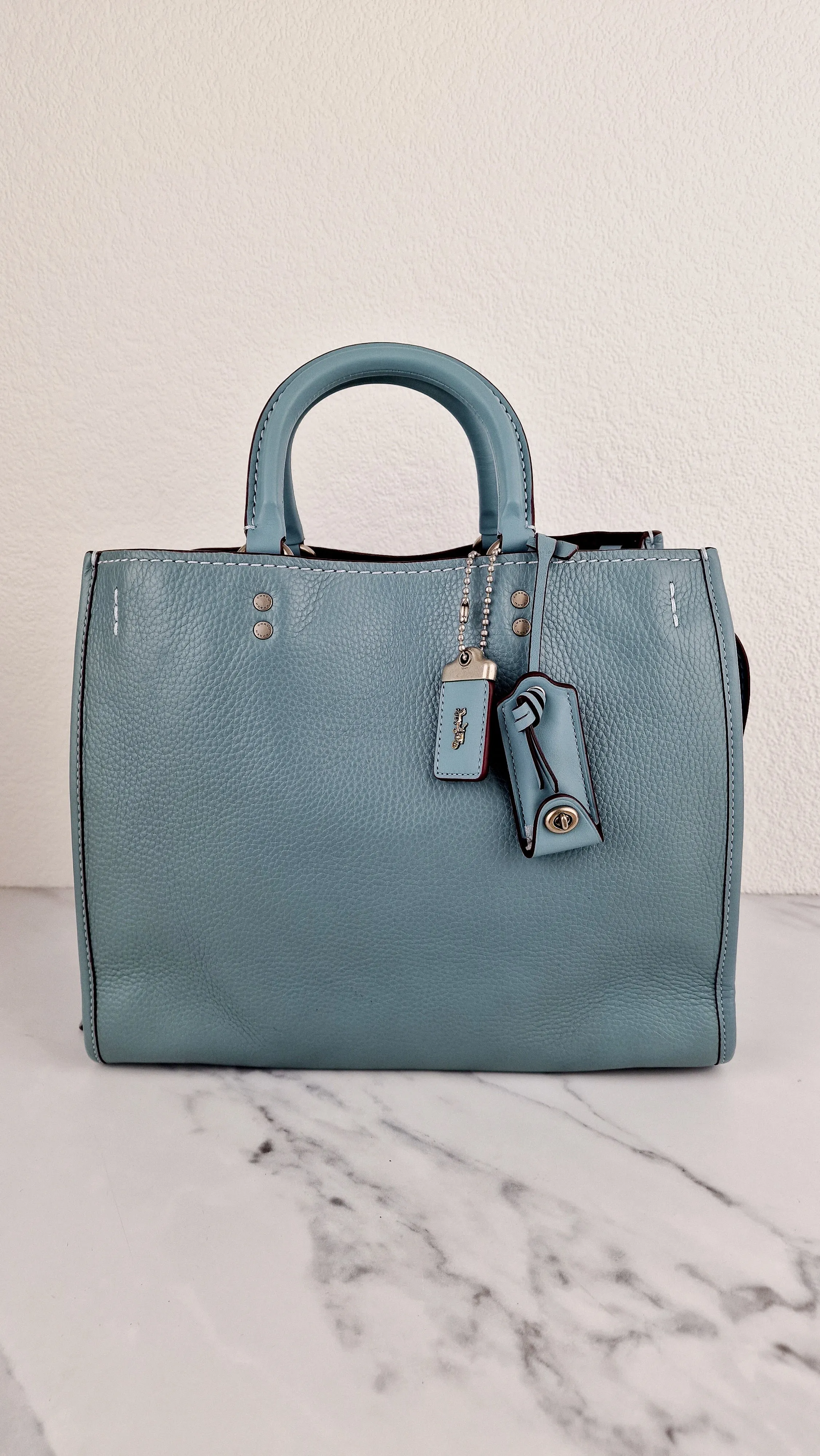 Coach 1941 Rogue 31 in Steel Blue with Nickel Silver Hardware - Shoulder Bag Satchel - Coach 38124