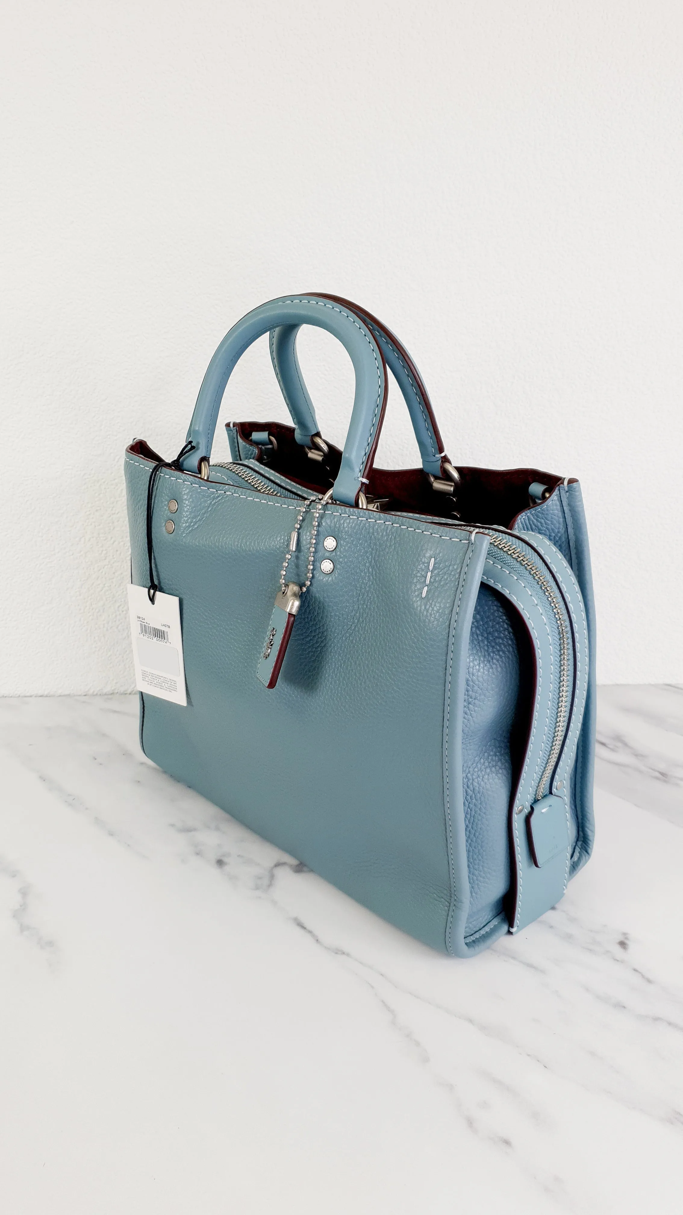 Coach 1941 Rogue 31 in Steel Blue with Nickel Silver Hardware - Shoulder Bag Satchel - Coach 38124