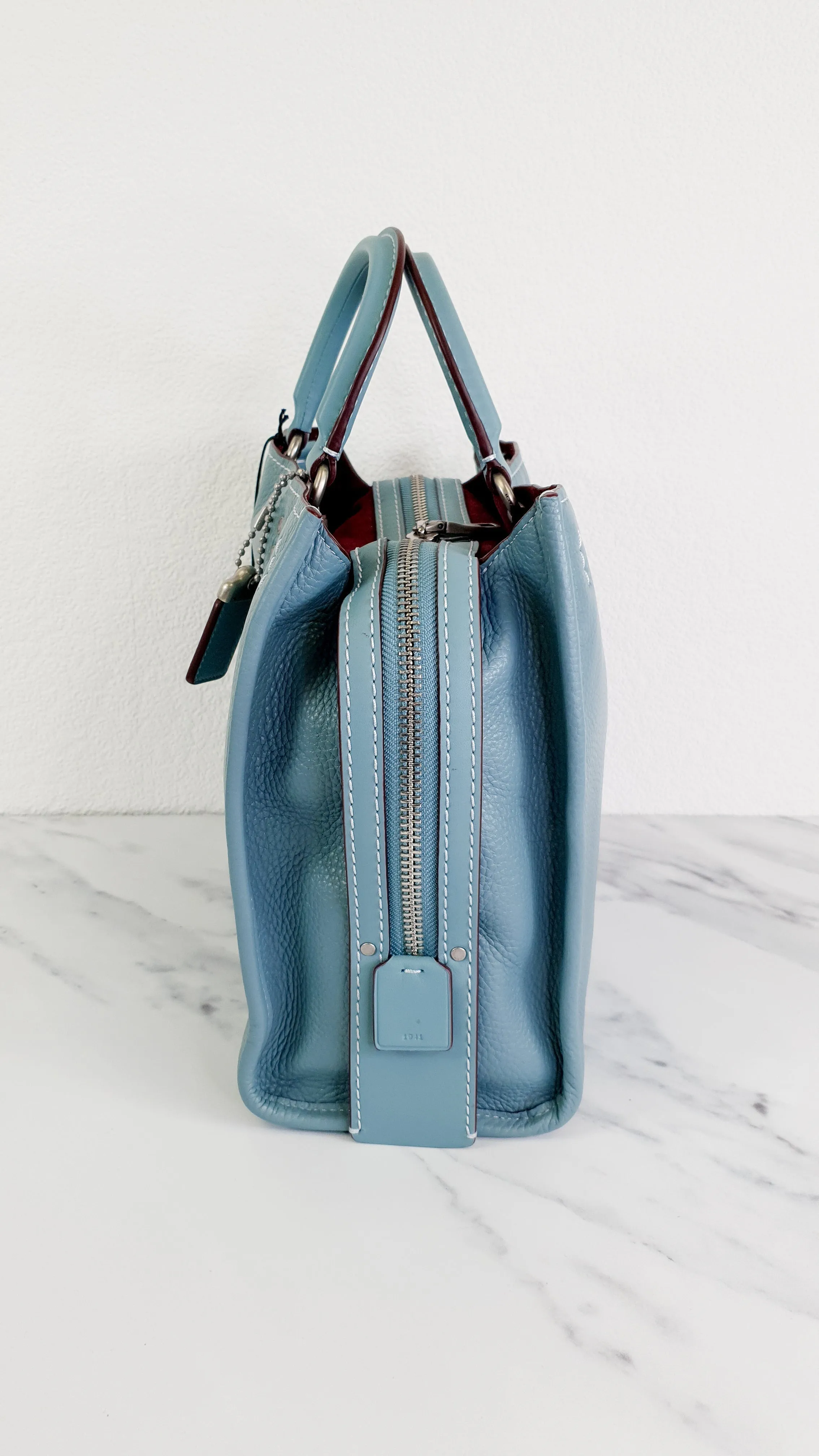 Coach 1941 Rogue 31 in Steel Blue with Nickel Silver Hardware - Shoulder Bag Satchel - Coach 38124