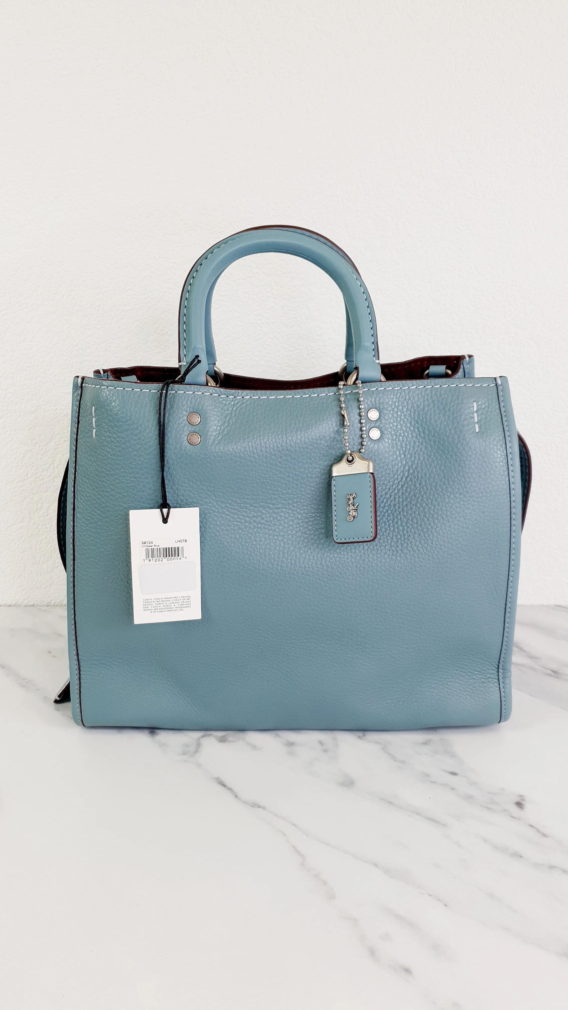 Coach 1941 Rogue 31 in Steel Blue with Nickel Silver Hardware - Shoulder Bag Satchel - Coach 38124