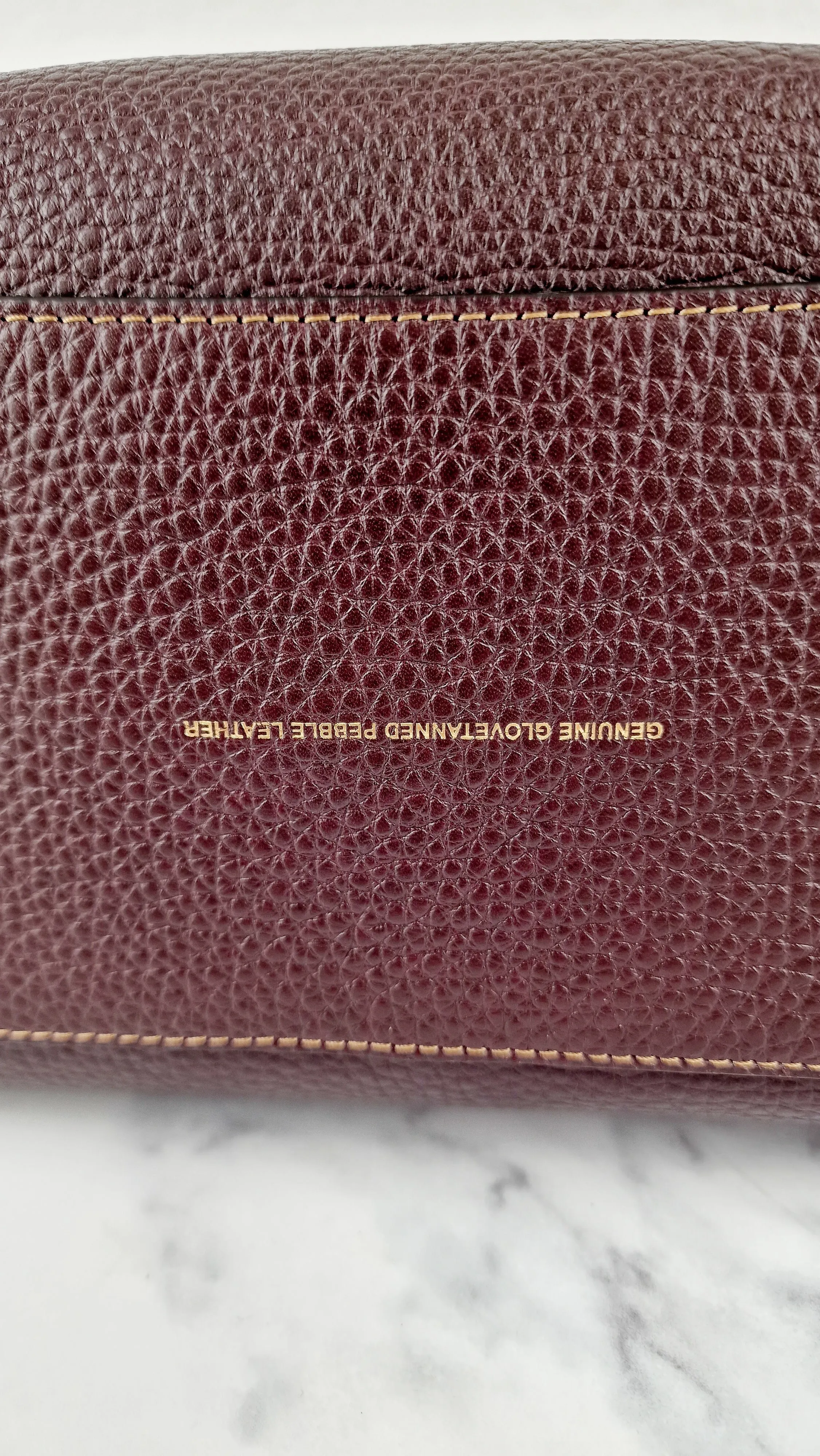 Coach 1941 Rogue 31 Oxblood Brown Pebble Leather Red Suede Lining Satchel Handbag Coach 38124
