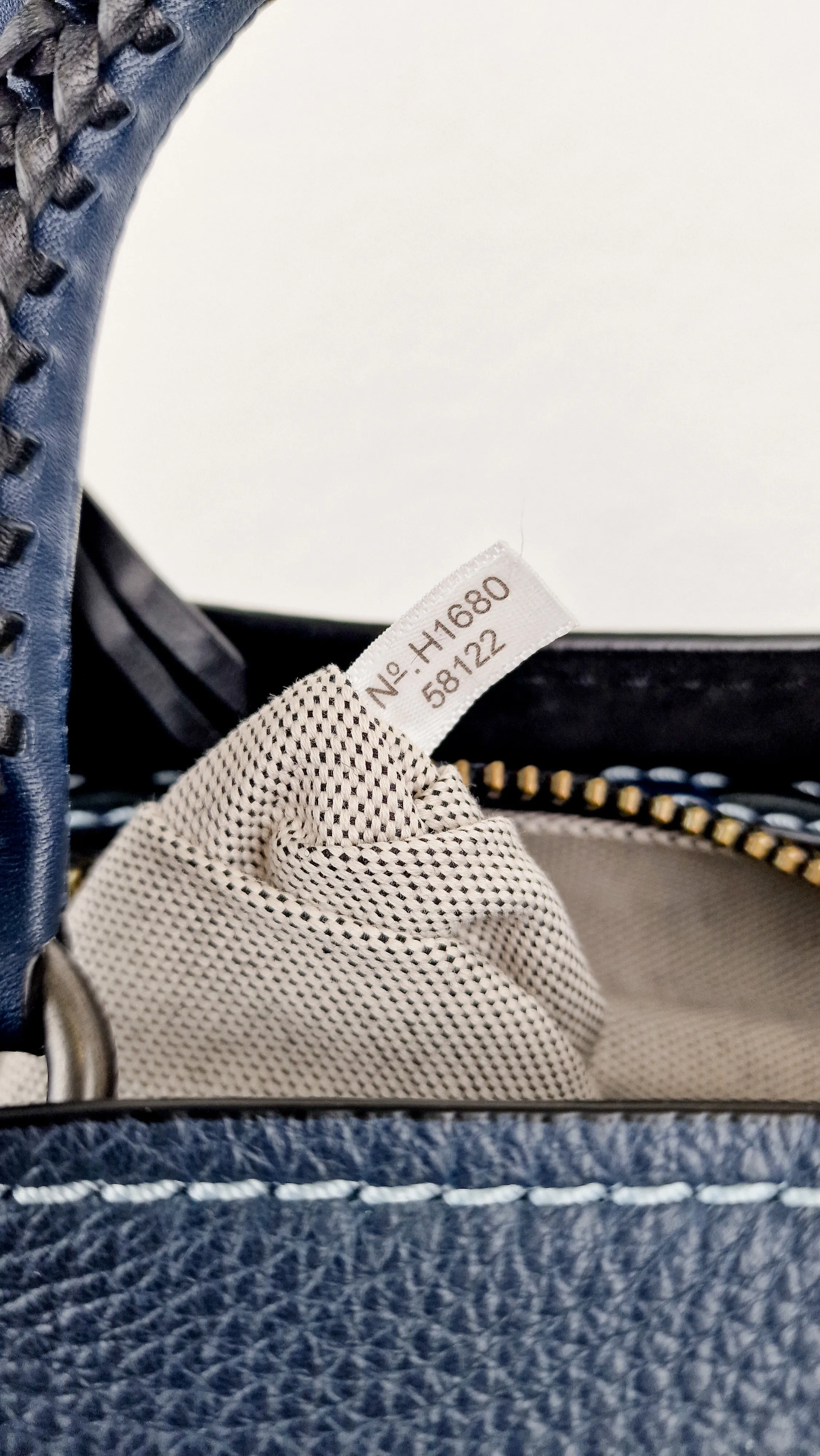 Coach 1941 Rogue 31 Prussian Blue Western Whiplash Whipstitch with Black Suede Lining Handbag Coach 58122