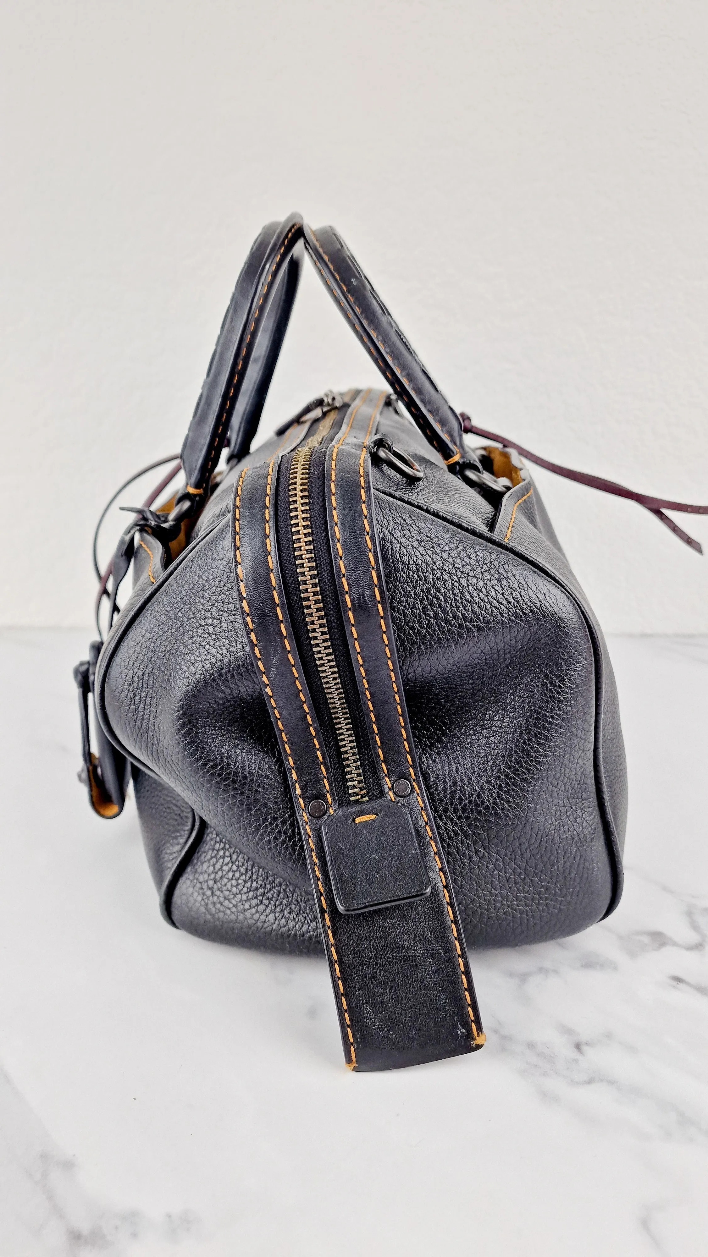 Coach 1941 Rogue Satchel with Embellished Handle - Black Leather Bag - Barrel Bag Coach 86918