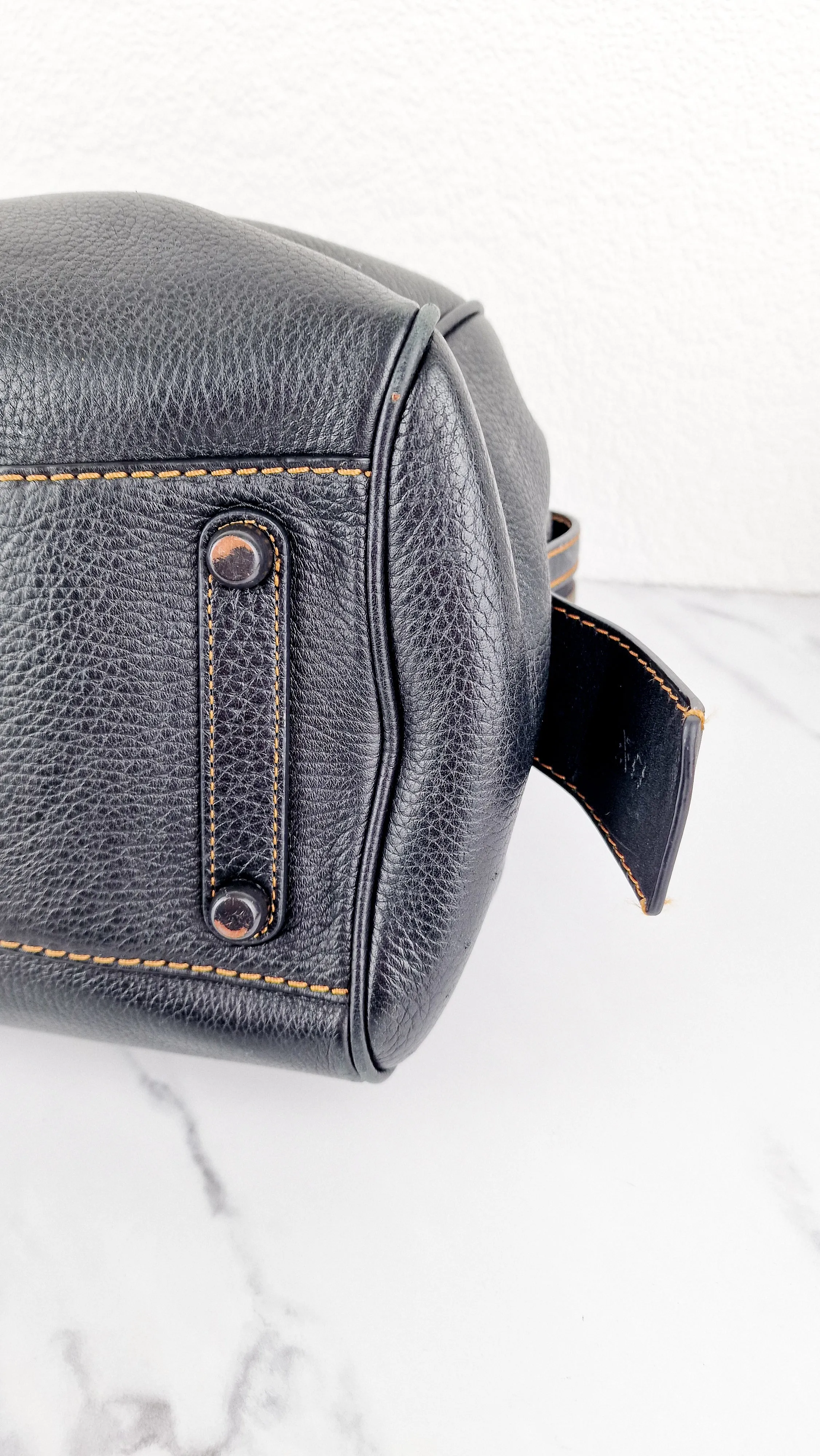 Coach 1941 Rogue Satchel with Embellished Handle - Black Leather Bag - Barrel Bag Coach 86918