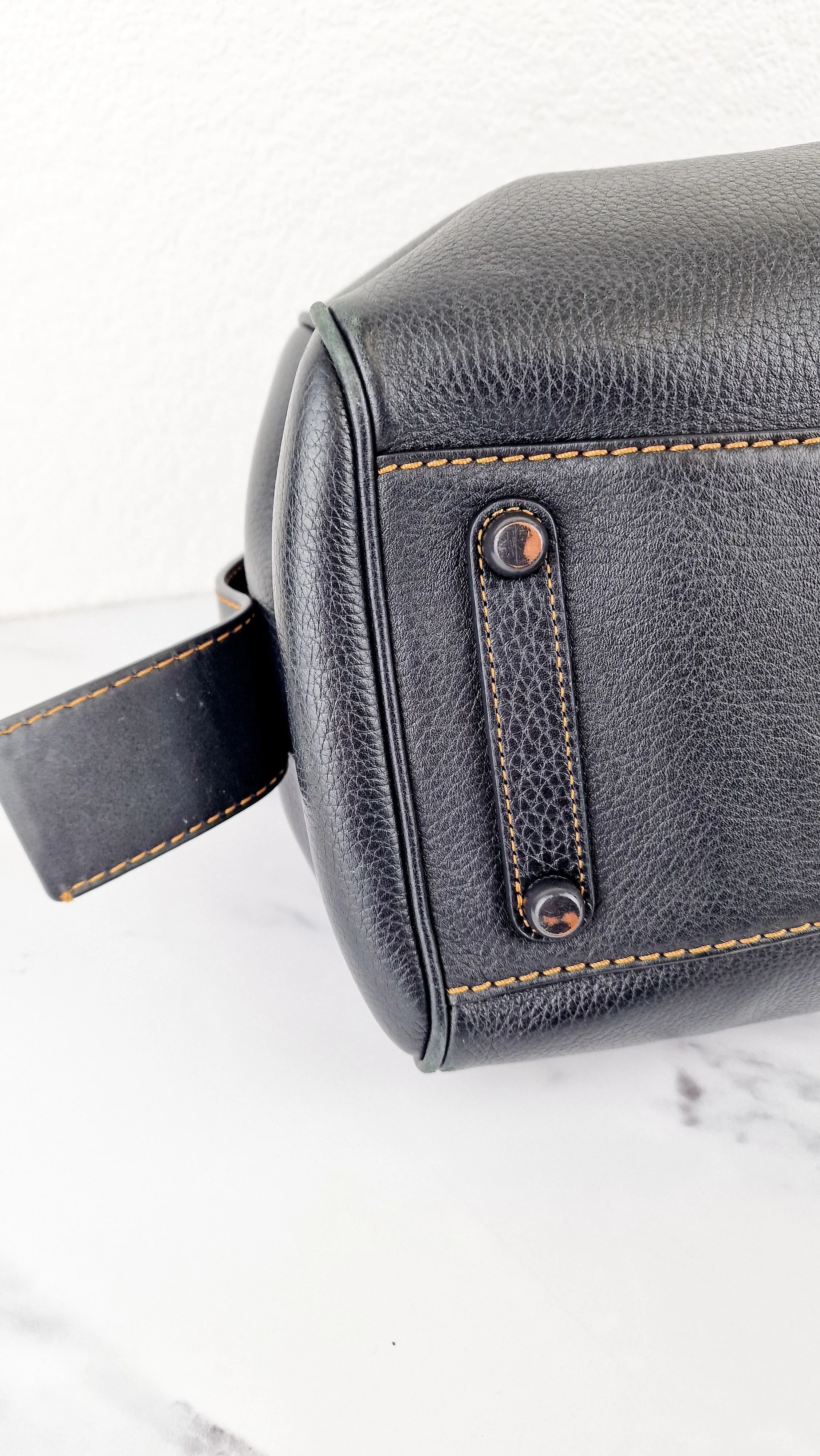 Coach 1941 Rogue Satchel with Embellished Handle - Black Leather Bag - Barrel Bag Coach 86918