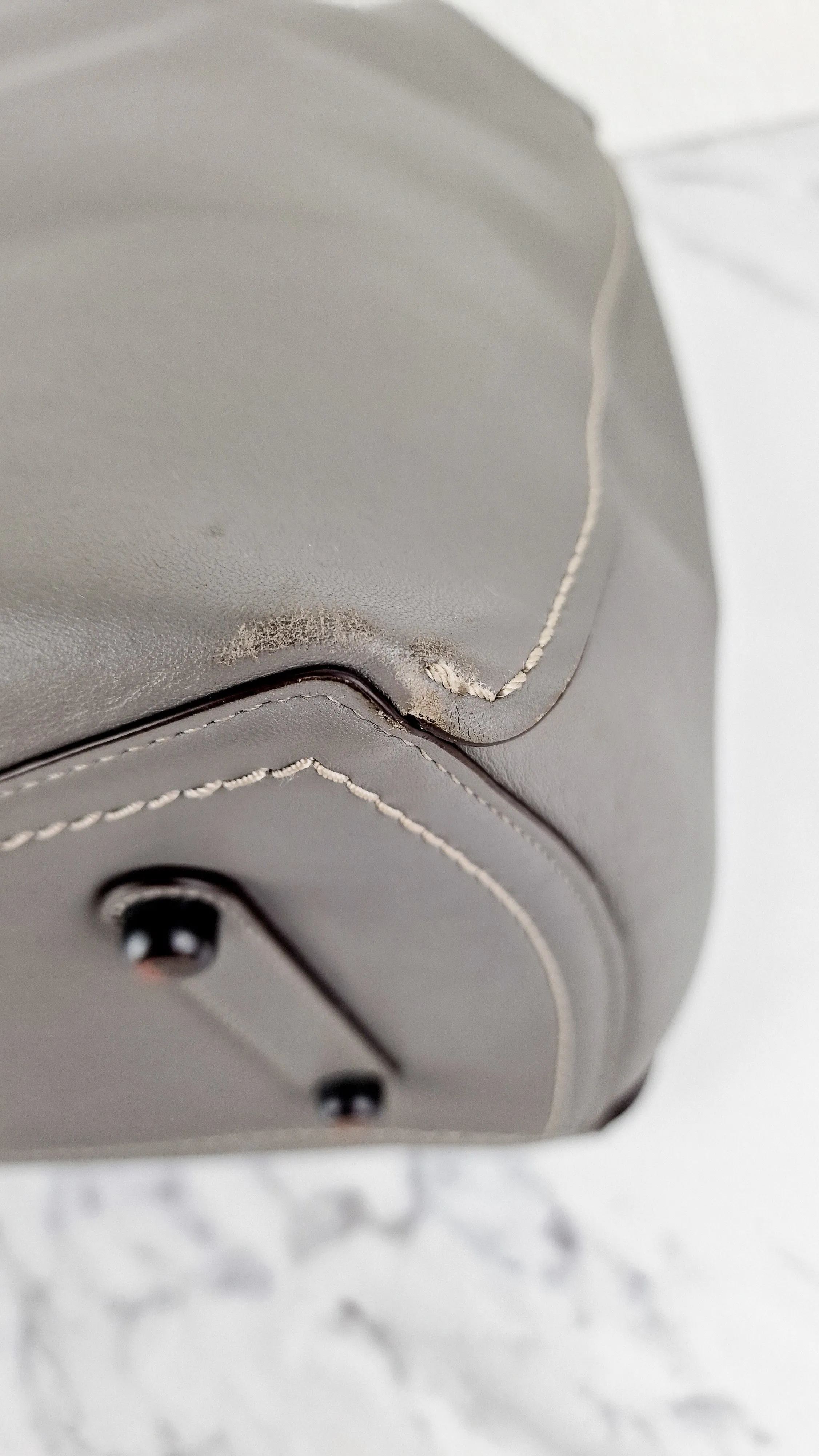 Coach 1941 Rogue Tote Bag Grey Smooth Leather Handbag Shoulder Bag - Coach 59136