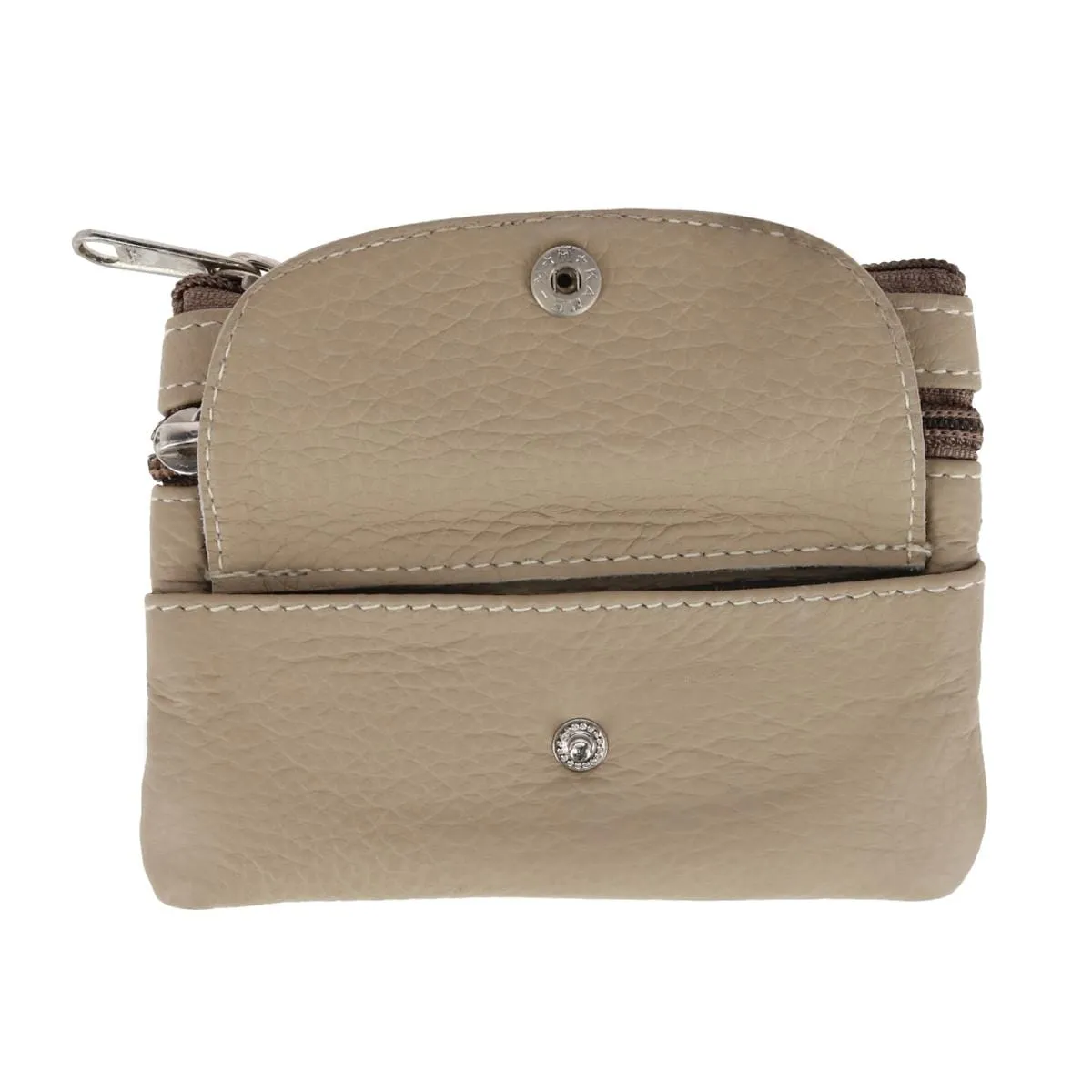 CTM® Women's Leather Coin Purse with Front Pocket