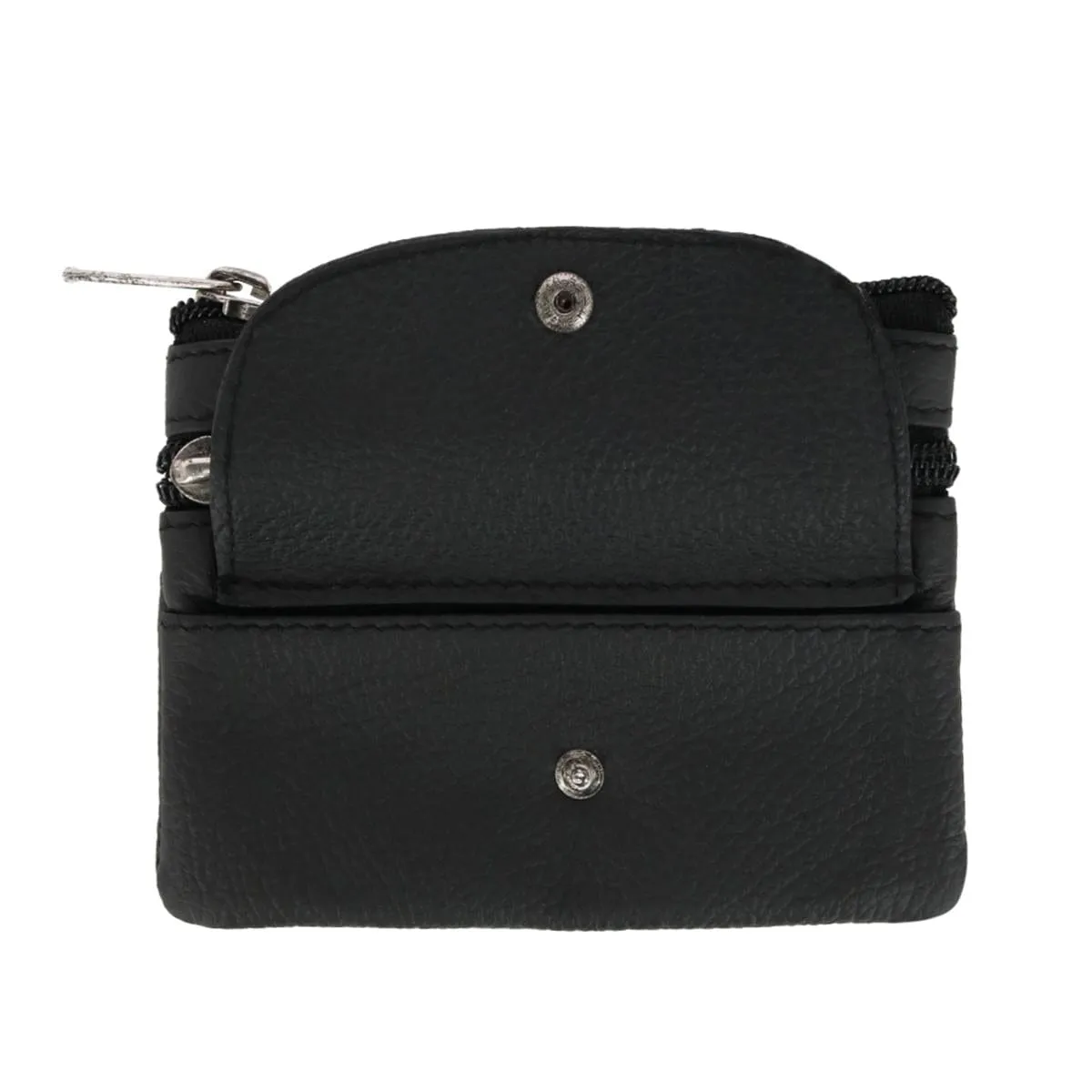 CTM® Women's Leather Coin Purse with Front Pocket
