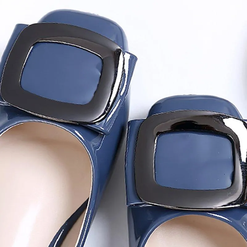 Daily Chunky Heel Low Square Toe Heels