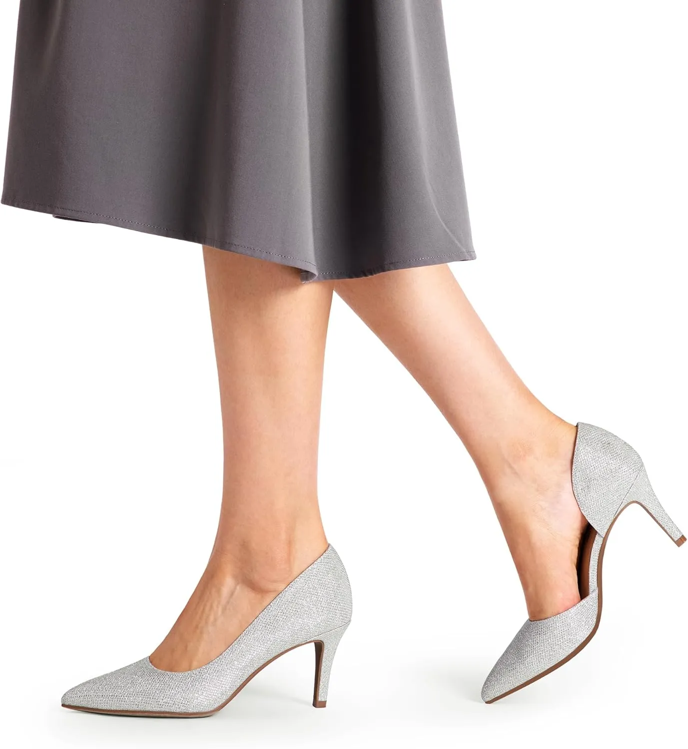 DREAM PAIRS Women's Dress High Heels Pumps Closed Pointed Toe Stiletto D'Orsay Shoes for Wedding Party