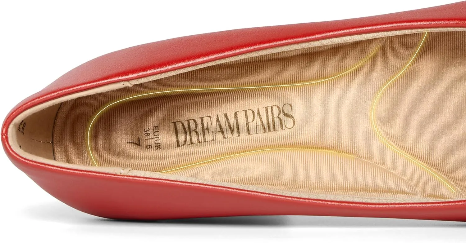 DREAM PAIRS Women's Pumps Low Chunky Block Heel Dress Shoes Closed Round Toe Comfortable Heels