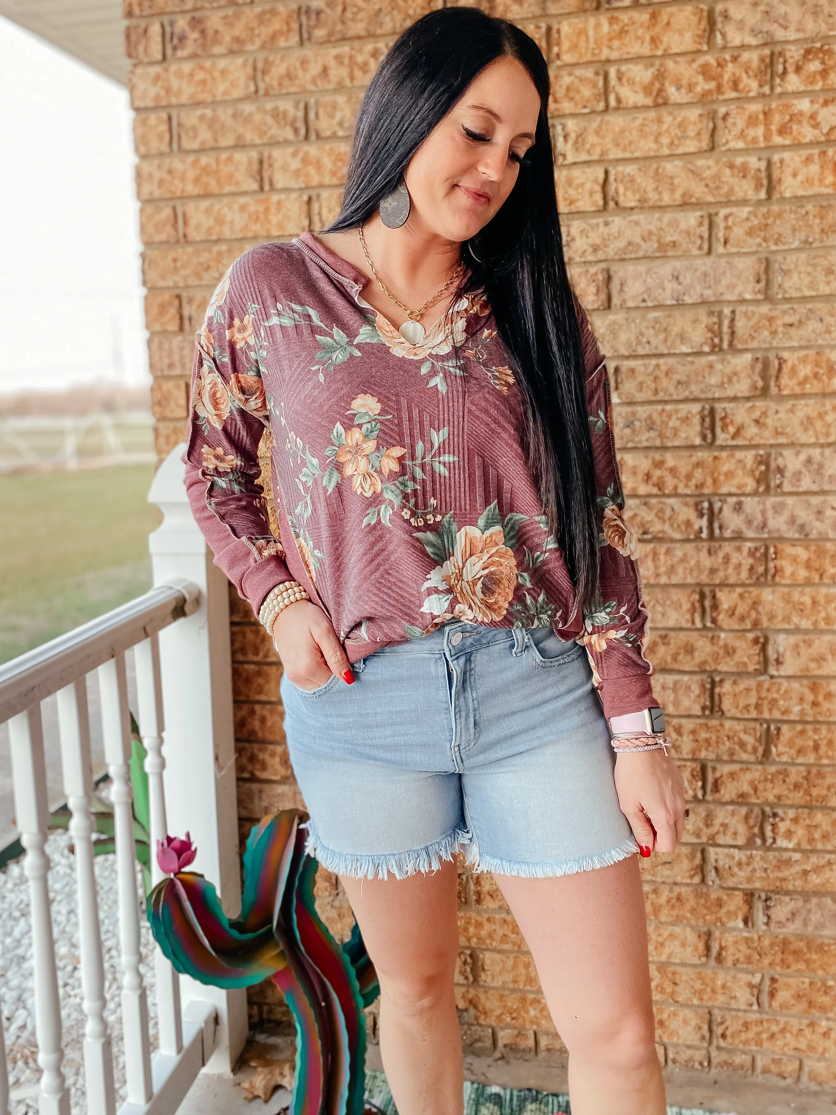 Dusty Light Wash Denim Shorts
