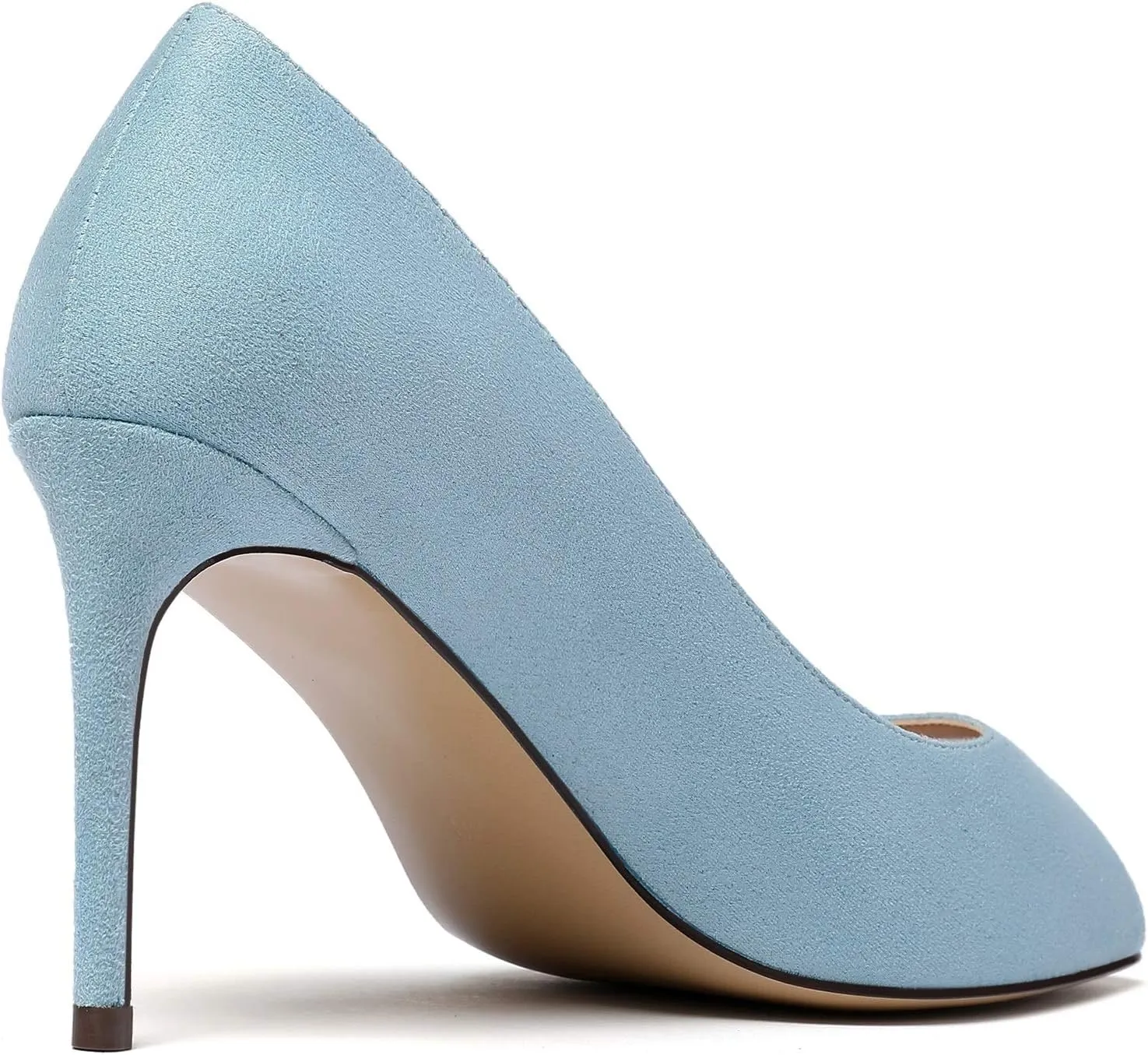 Eldof Women Peep Toe Pumps Mid-Heel Pumps Formal Wedding Bridal Classic Heel Open Toe Stiletto