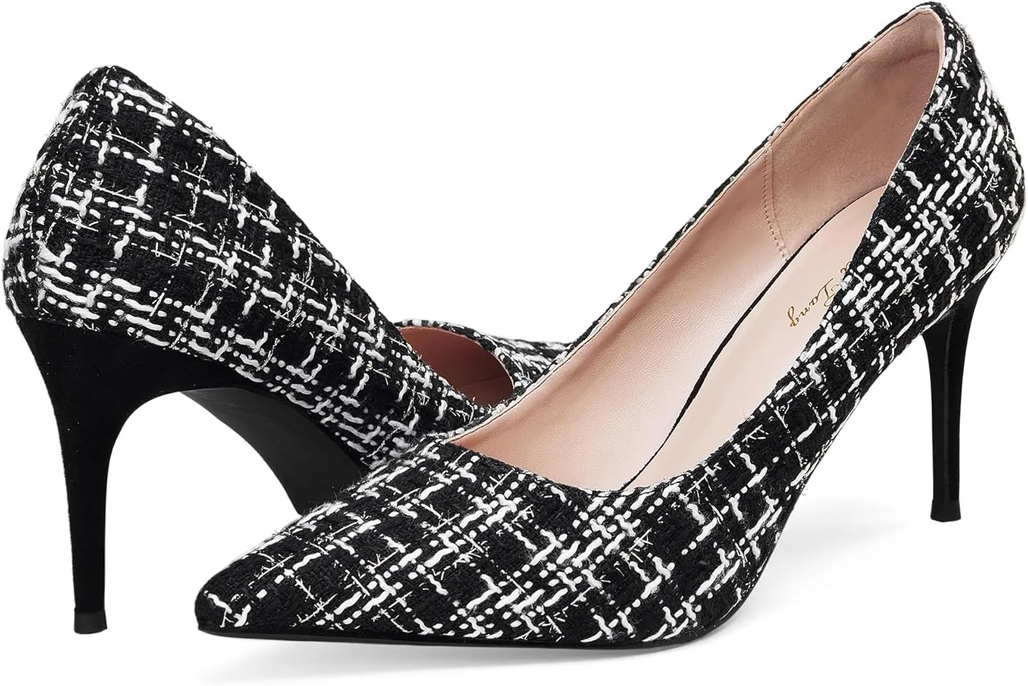 Elisabet Tang 3 in Classic Pointy Pull on Heeled Wedding Pumps - Comfortable Stiletto Closed Toe Dress Heels for Prom Work