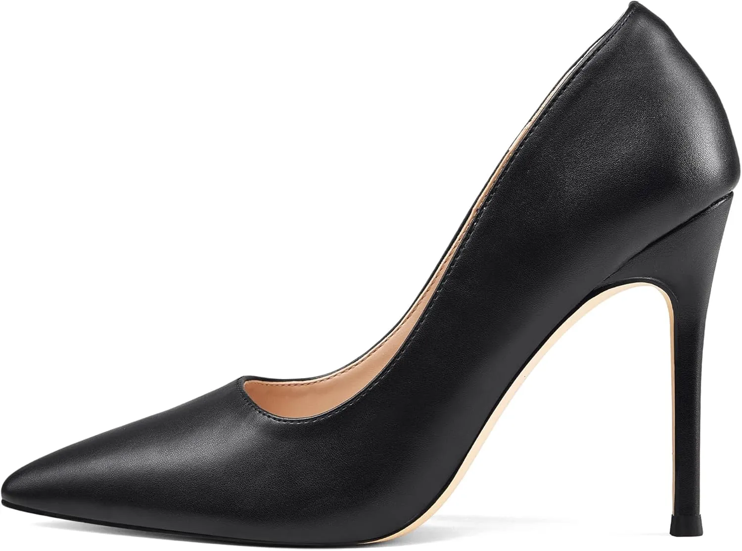 Elisabet Tang Women's High Heels Pumps Closed Pointed Toe Stiletto 4inch Heels Classic Office Special Dressy Wedding Pump Shoes