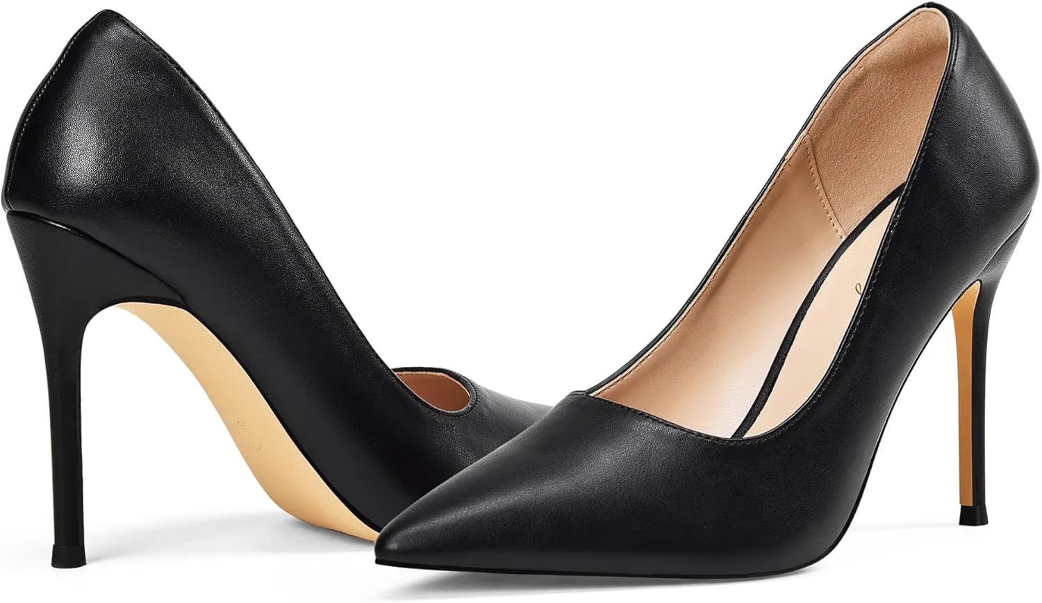 Elisabet Tang Women's High Heels Pumps Closed Pointed Toe Stiletto 4inch Heels Classic Office Special Dressy Wedding Pump Shoes