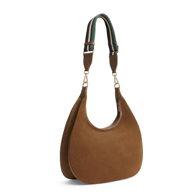 Fairfax & Favor Richmond Hobo Ladies Suede Handbag - Tan