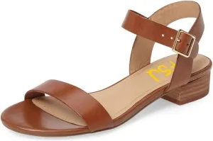 FSJ Women Casual Open Toe Block Low Heel Ankle Strap Sandals Comfort Summer Shoes Size 4-15 US
