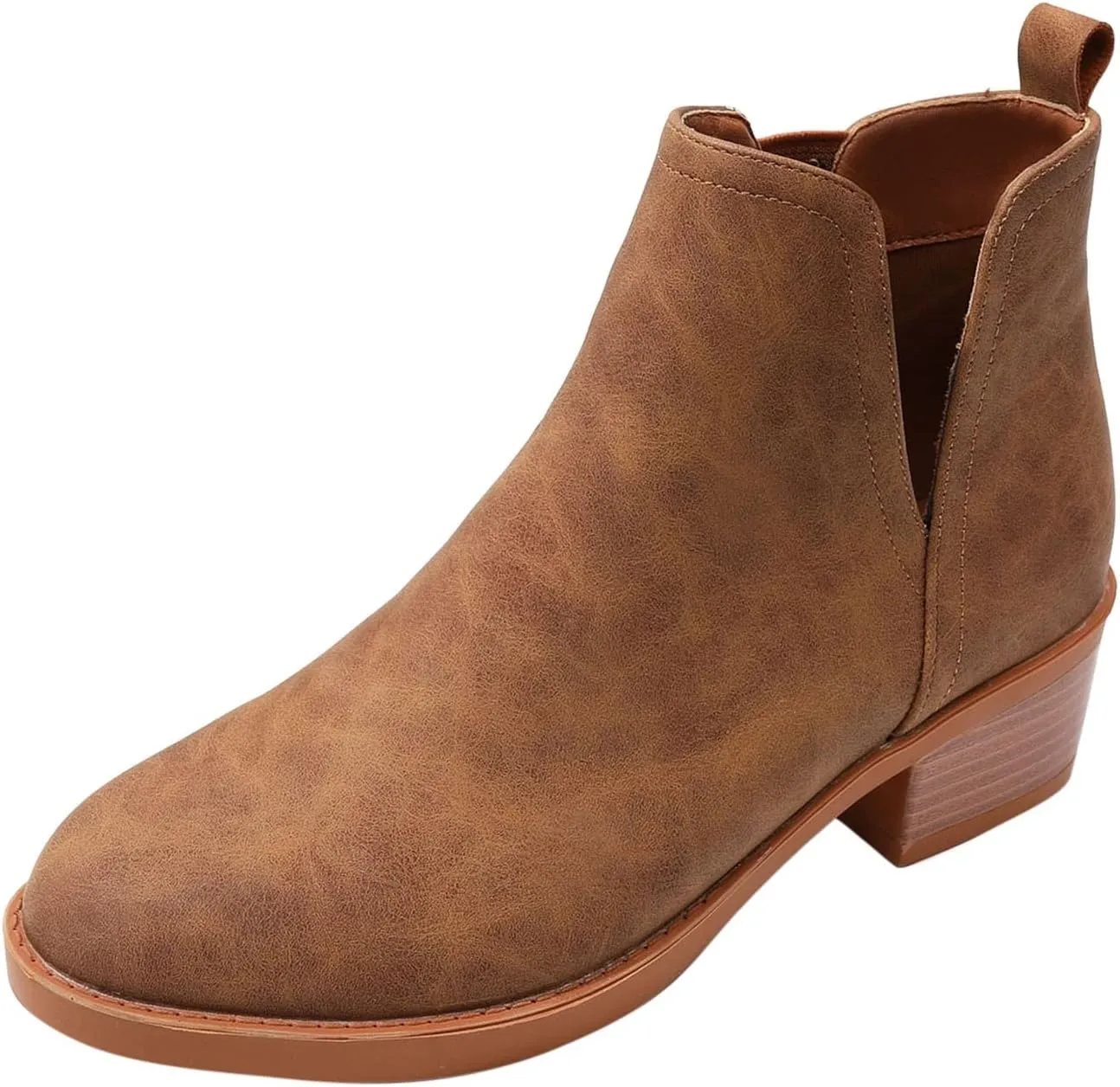 Gibobby Boots for Women Low Heel Arch Support Boots Comfortable Casual Short Ankle Booties Everyday Boots 52