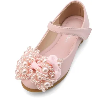 Girls Sparkle Mary Jane Ballerina Flat Glitter Low Heel School Princess Wedding Flower Dress Shoes for Toddler/Little Kid/Big Kid