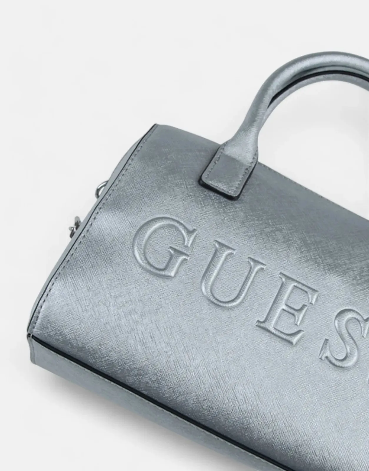 Guess Berkton Barrel Satchel SIL