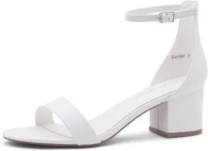 Herstyle Womens Low Heels  Open Toe Chunky Block Heeled Sandals with Ankle Strap | Comfortable Dressy Short Heels for Prom, Wedding, Party & Office