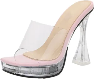 High Heels Fish Mouth Shoes Thick Heel Waterproof Platform high Heels Women's Sandals Catwalk Pole Dance Shoes